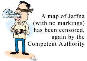 A map of Jaffna .......Censored.........
