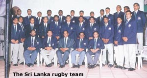 The Sri Lankan rugby team