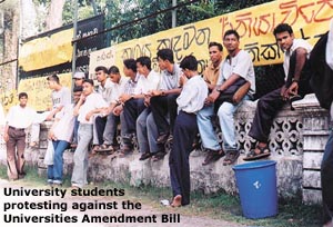 University students protesting ......