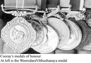 Cooray's medals of honour