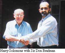 Harry Solomons with Sir Don Bradman