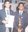 Proud winners: Wycherley's Vaibhav and Senadhi
