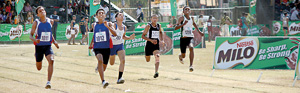 Rashmika Shaman (1012) of Kuliyapitiya CC winner of the Boys Under 15 200m