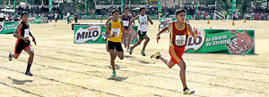 Avindra Silva (1661) of Ananda winner of the Boys Under 14 200m.