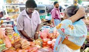 People now buy half of what they bought before. Pic by Mangala Weerasekera