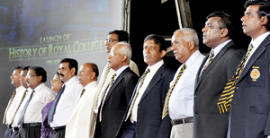 Royal College Principal Upali Gunasekara, Lalith Weeratunge and others present at the event. Pic by Indika Handuwala