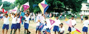 A school kite competition (file pic) : The winds of change have swept away many childhood recreations but not kite flying