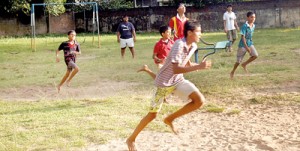 Flat residents fear there will be no playground left for the youth. Pix by Nilan Maligaspe