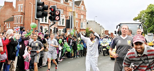 Up went the torch, so did the cheers