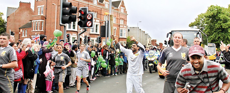 Up went the torch, so did the cheers