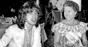 Flirtation: Mick Jagger and his friend Princess Margaret pictured dining together in 1976