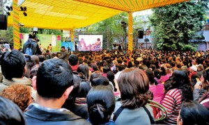 An entirely democratic festival: The audience at Oprah Winfrey’s session at Jaipur 2012. Pic by Aamina Nizar
