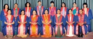 The College of Pathologists held its annual academic sessions recently. Pictured here are members of the Council. Seated (Left to right): Prof. Neelakanthi Ratnatunga (co-editor), Dr. Carmalita Senarath (Joint Secretary), Prof. Kamani Samarasinghe (President- elect), Dr. Janakie Fernando (President), Dr. Mala Tudawe (Immediate Past President), Dr. A.A.H. Priyani (Joint Secretary), Dr. Bandula Perera (Treasurer). Standing: (Left to right):Dr. Mangala Bopagoda (Imm. Past Secretary), Dr. Cherine Sosai ( co-editor), Dr. Sonali Rodrigo, Dr. Saman Peduru Hewa, Dr. Gaya Katulanda, Dr. Renuka Goonesinghe, Dr. Sandini Gunaratne, Dr. Modini Jayawickrama.