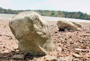 The dried up Ibbankatuwa Wewa in Dambulla. Pic by Kanchana Kumara Ariyadasa