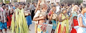 Veddahs at the Deyata Kirula parade