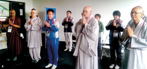 The Korean Group during their visit to the   Vihara