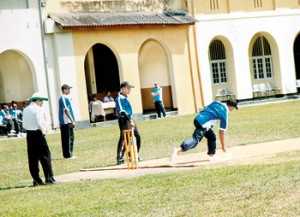 A Blind cricket match in progress