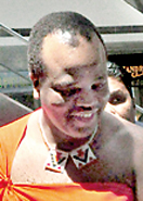King of Swaziland during his visit here.  Pic by Susantha Liyanawatte