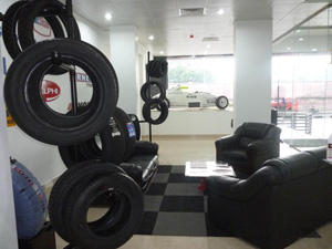 Picture shows an interior view of the showroom