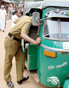 Saturday morning: Initially police were checking whether animals were being brought to the kovil