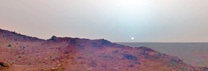 Martian Sunset in 2005, taken by Spirit