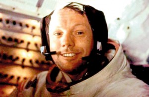 Neil Armstrong was all smiles after spending more than two hours on the moons  surface in 1969 (AFP)