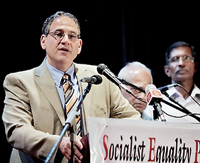 Jerome White addressing  a meeting in Colombo