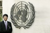 Young rights man has  winning shot at the UN