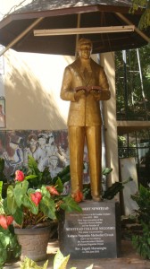 The Statue of the Founder Rev. Robert Newstead