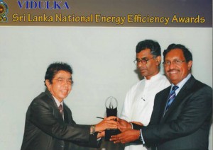 M.A. Justin, a Senior Chartered Engineer and Chairman/Managing Director of the company, is seen here receiving the award.