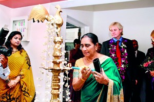 Mrs. Rohini Alles, Managing Director-Gateway Group lights the Oil Lamp