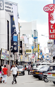 Sea street well known for its jewellery shops. Pic by Mangala Weerasekera