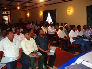 Pic shows participants at the inaugural seminar listen to a presentation.
