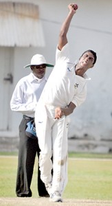 Thomian all-rounder Usman Ishak in action. - Pic by Amila Gamage