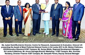 ICBT Campus the Best Edexcel Centre in Sri Lanka for  the second successive year