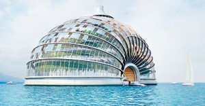 Giant biosphere: Architects have designed a modern day Ark to withstand floods caused by rising sea levels