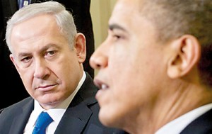Barack Obama and Benjamin Netanyahu (left) speak in the Oval Office March 5, 2012 (AFP)