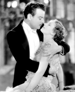 The romantic lead, Nils Asther, with Greta Garbo