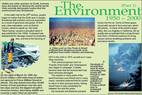 The Environment 1950 – 2000