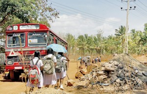 The large clouds of dust raised by passing vehicles have given rise to respiratory ailments, especially among children