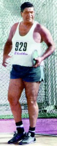 Ranjith the champion discus thrower in the 60s