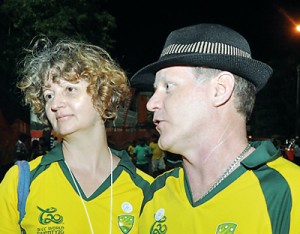 The Australian fans: Sally and Darrel Cowlding