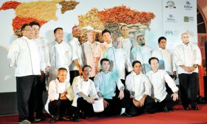 All aboard: The chefs from around the world at the launch of the festival at Mount Lavinia Hotel on Thursday
