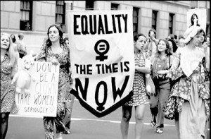 A women’s-liberation parade on Fifth Avenue, in New York, in August, 1971. Pic courtesy newyorker.com