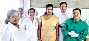 The other team members (from left) Ms. K.G. Kusumawathi, Ms. A.J. Zoysa, Ms. K.L. Pushpamala, Dr. (Ms) M.K.D. Tissera, R.A.D.K.D. Shiranthi and Dr. (Ms) R. Seneviratne