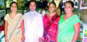 (fromt L to R) Teacher Manojani, Sister Torita (Principal), Teacher Chamila and Teacher Nadeeka