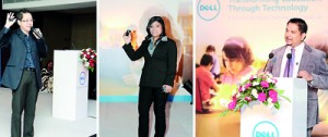 Seen (from left) - are Johny Dermawan, Senior Brand Manager for Dell Client Product Solutions; Rani Burchmore, Head of Dell's Education and Shermal Jayatilaka, Dell’s Sri Lanka Country Manager
