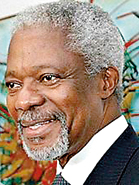 Kofi Annan (Ghana), 1997 – 2006:  A lifelong UN, bureaucrat, Annan started working for the U.N. while studying in Geneva in 1962. He was Under-Secretary General under Boutros Boutros-Ghali when he got the big gig in 1997, becoming the first black UN Secretary General. Annan and the United Nations were the co-recipients of the 2001 Nobel Peace Prize for his founding of the Global AIDS and Health Fund to support developing countries in their struggle to care for their people.