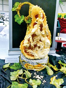 Gold at the Pastilliage sculpture event: Chef H. Prageeth Kumara’s  creation