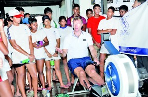 Gold Medallist at the 2012 London Olympics, and the five-time World rowing Champion Mah Drysdale, who arrived in Sri Lanka on an invitation by t-sips, visited the 2012 Royal – Thomian Regatta. During his visit young oarsmen and women in Sri Lanka got the opportunity to learn the intricacies of rowing from the champion, when he conducted coaching sessions and shared his experiences.